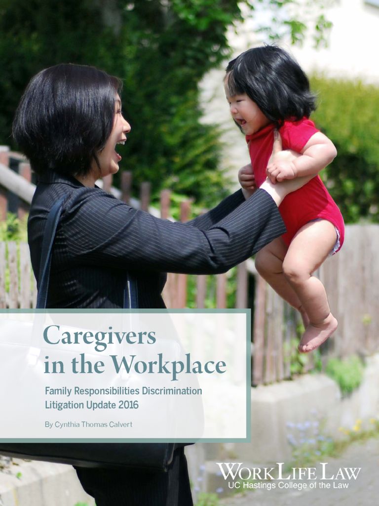 Caregivers In The Workplace: Family Responsibilities Discrimination ...