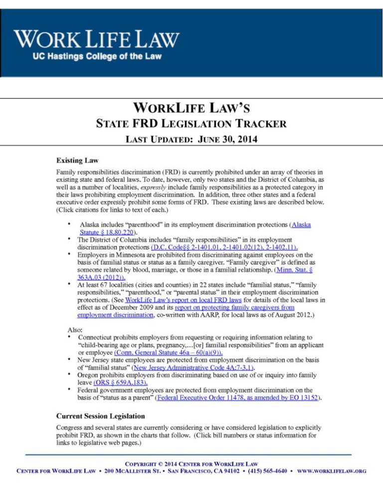 Publications- Worklife Law