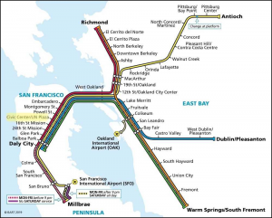 Map of transit system