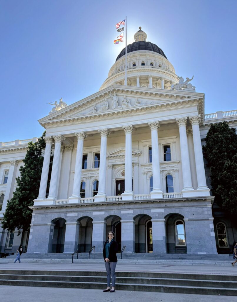Leah Kennedy outside CA Capitol
